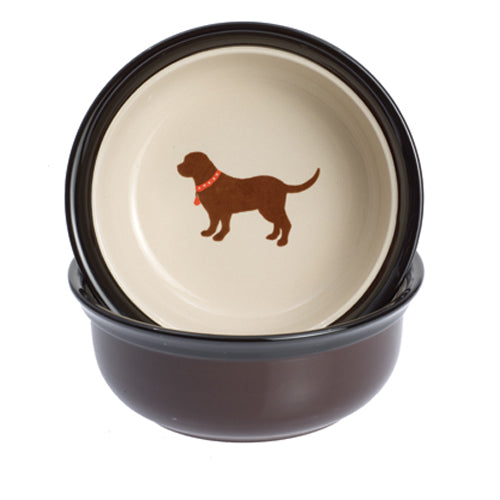 Chocolate Lab Lover dog bowls