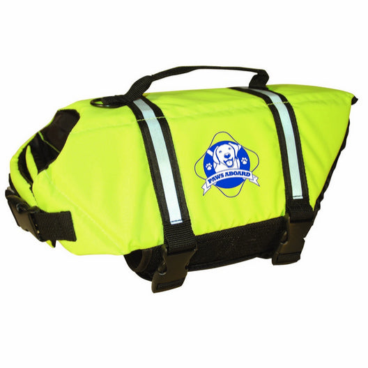 Paws Aboard Life Jacket - Neon Green X-Small