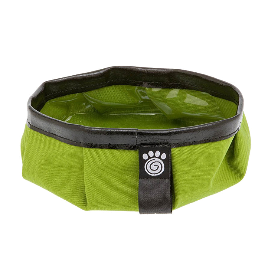 Green pet travel bowl