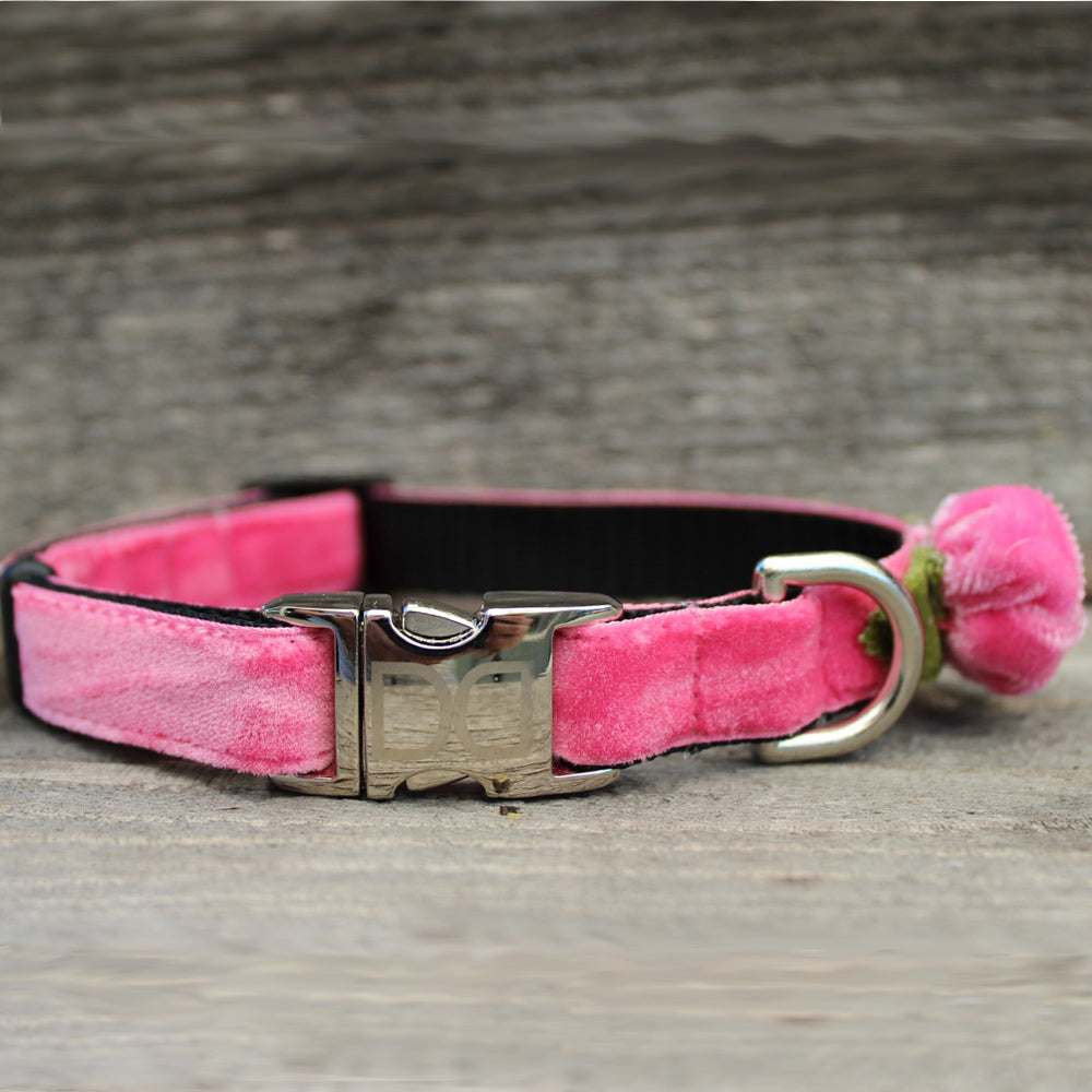 Diva Dog Pink Rosebud Collar