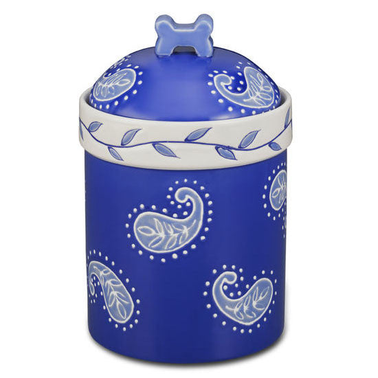 Blue Paisley Treat Jar